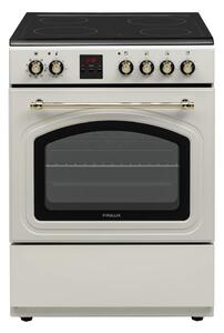 Готварска печка Finlux FLCR 600MD RETRO, електрическа, клас A, 4 нагревателни зони, 69 л. капацитет на фурната, 8 функции, шампанско