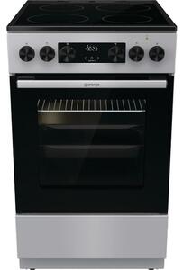 Готварска печка Gorenje GEC5C41SG, 4 нагревателни зони, 9 функции на нагряване, вратичка с двойно стъкло, 5800W, сива