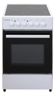 Готварска печка Crown CEC-5060V, 4 нагревателни зони, 47л обем, 5 функции, 6 степени на нагряване на котлоните, индикатор за остатъчна топлина, бял