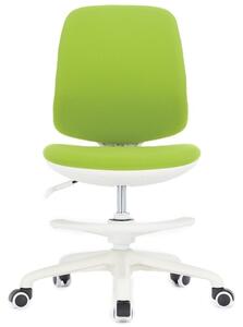 Детски стол RFG Candy Foot White, до 120кг, дамаска, пластмасова база, регулиране на височината, ергономичен, зелен