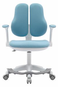 Детски стол RFG Ergo Cute White, до 100кг, дамаска, полипропиленова база, коригиране на височината, син