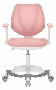 Детски стол RFG Sweety White, до 100кг, меш, полипропиленова база, газов механизъм за регулиране на височината, розов