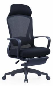 Директорски стол RFG Enjoy HB, до 130кг, дамаска/меш, Tilt механизъм, коригиране на височината, газов амортисьор, лумбална опора, черен