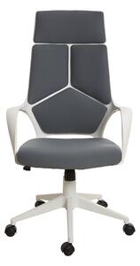 Директорски стол Force White, дамаска, сив