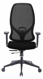 Директорски стол RFG STAR HB, до 150кг, дамаска/меш, люлеещ механизъм, коригиране на височината и дълбочината, газов амортисьор, заключване на облегалката, лумбална опора, черен