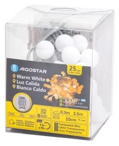 Aigostar-LED Външна светлинна верига 25xLED/3xAA/8 функции 2,8 m IP44 топла бяла светлина