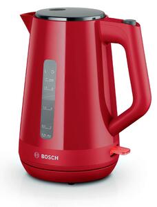 Електрическа кана Bosch TWK1M124, 1.7 л. вместимост, 2400W, червена