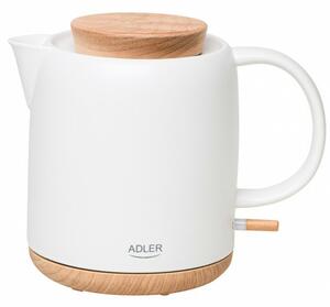 Електрическа кана Adler AD 1304, вместимост 1 литър, 1200W, бяла