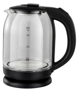 Електрическа кана Rosberg R51230K, 1.8 л, 1800W, стъклена, черна