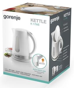 Електрическа кана Gorenje K17WE, 1.7 л. обем, 1850W, бяла