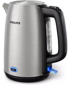 Електрическа кана Philips Viva Collection HD9353/90, вместимост 1.7л, капак с пружина, светлинен индикатор, 2060 W, инокс