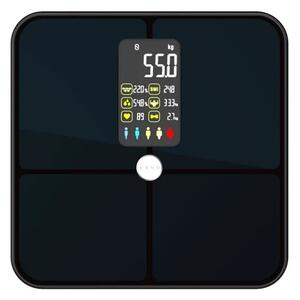 Кантар AENO BS2S, до 180 кг натоварване, дигитален, измерва телесна мазнина/костна маса, черен