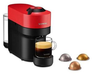 Кафемашина на капсули NESPRESSO VERTUO POP, 1500W, енергиен клас А+, 5 дължини на кафето, 30 мин. време за загряване, червена