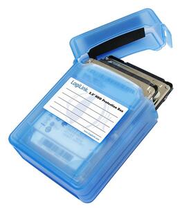Кутия 2.5" (6.35 cm) LogiLink Protection Box Blue, за 2 2.5" хард диска, син