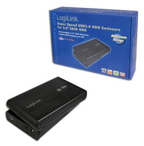 Кутия 3.5"(8.9 cm), LogiLink UA0107, за 3.5" SATA HDD, USB 3.0, черна