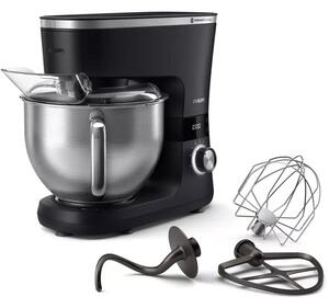 Кухненски робот Philips HR7962/01, 1000W, 5.5l капацитет купата, 8 скорости, бъркалки за тесто, черен