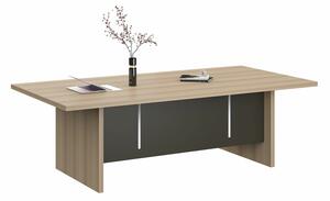 Заседателна маса RFG Milano (DG17-C0124), 2400 x 1200 x 750 mm, ПДЧ плот, меламиново покритие, дъб