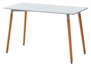 Холна маса RFG Vassy Wood, 1400 x 700 x 740 mm, МДФ плот, метална основа, бяла