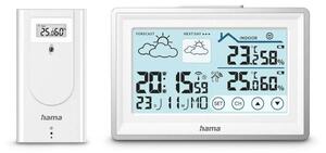 Електронна метеостанция HAMA Bahamas 222228, цифров дисплей, влагомер, термометър, хигрометър, часовник, календар, аларма, включен 1бр. сензор, бяла
