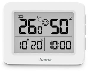 Електронна метеостанция HAMA Lefkada 222231, цифров дисплей, влагомер, термометър, часовник, бяла