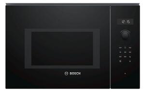 Микровълнова фурна Bosch BFL554MB0, за вграждане, електронно управление, 900 W, 25 л. обем, 5 степени на мощност, черна