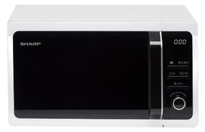 Микровълнова фурна Sharp R243W, механично управление, 800W, 20l обем, 5 степени на мощност, черна