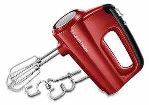 Миксер Russell Hobbs 24670-56, 350W, 5 степени на работа, с турбо, бъркалки за тесто, червен