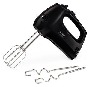 Миксер Tefal HT310838, 300 W, 5 степени на работа, с турбо, бъркалки за тесто, черен