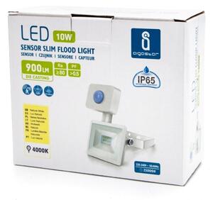 Aigostar - LED Прожектор със сензор LED/10W/230V 4000K IP65 бял