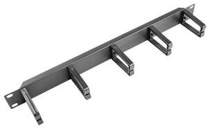 Кабелен органайзер Lanberg AK-1202-B, 19", 1U, черен