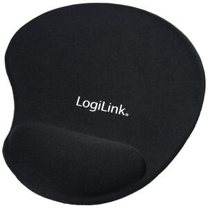 Подложка за мишка, LogiLink Mousepad with Gel Wrist Rest Support, черна