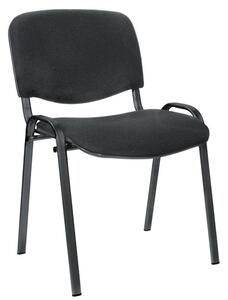 Посетителски стол ISO Black, до 120кг, дамаска, метална база, черен