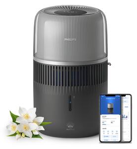 Овлажнител на въздух Philips HU5710/03, 4.5 l резервоар, подходящ за помещения с площ до 56m², 3 скорости, таймер, сив
