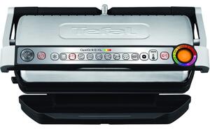 Грил преса Tefal OptiGrill GC724D12, светлинен индокатор, автоматично настройване на температурата, 2000W, черна/сребриста