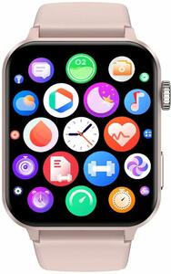 Смарт часовник Blackview R30 Pro, 1.85" (4.69cm) IPS сензорен дисплей, Bluetooth, мониторинг на съня, измерване на SpO2, измерване на изминато разстояние, до 30 дни време на работа, розов