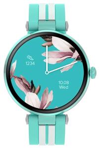 Смарт часовник Canyon Smartwatch Semifreddo SW-61, AMOLED екран, IP68 водоустойчив, SMS известия, пулсомер и акселерометър, ниво на насищане с кислород, кръвно налягане, син