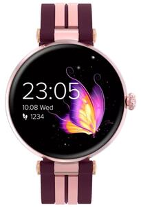 Смарт часовник Canyon Smartwatch Semifreddo SW-61, AMOLED екран, IP68 водоустойчив, SMS известия, пулсомер и акселерометър, ниво на насищане с кислород, кръвно налягане, розов