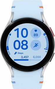 Смарт часовник Samsung Galaxy Watch FE 40mm BT, 1.2" (3.04cm) Super AMOLED дисплей, Bluetooth, Wi-Fi, двуядрен 1.18GHz процесор, 1.5GB RAM, 16GB Flash памет, следене на съня, следене на кръвно налягане, GPS, до 40 часа време на работа, WearOS, син