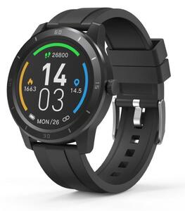Смарт часовник Hama Fit Watch 9900 (178607), 1.3" (3.3 cm) LCD сензорен дисплей, Hama FIT PRO, 14 вида спорт, IP68 защита, до 6 дни живот на батерията, черен