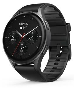 Смарт часовник Hama 8900, 1.43" (3.63cm) AMOLED дисплей, Bluetooth, измерване на пулс, кислород в кръвта, изгаряне на калории, следене на съня и време за тренировка, IP68 водоустойчивост, до 6 дни време на работа, черен