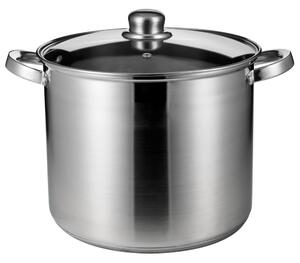 Тенджера Rosberg R51211B26, вместимост 11 l, 26 cm диаметър, неръждаема стомана, капак, инокс