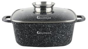 Тенджера Goldmann GM-1224, вместимост 4.5 l, 24 cm диаметър, алуминий, капак, черна