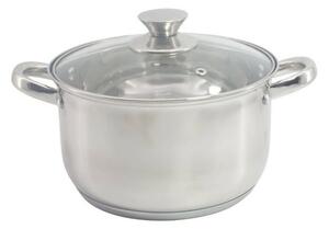 Тенджера Rosberg R51210L26, вместимост 7.5 l, 26 cm диаметър, неръждаема стомана, капак, инокс