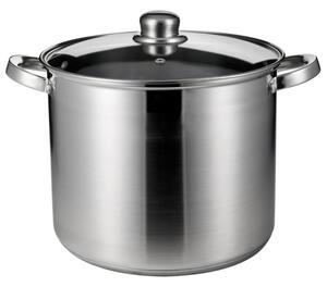 Тенджера Rosberg R51211B22, вместимост 7.2 l, 22 cm диаметър, неръждаема стомана, капак, инокс