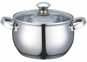 Тенджера Voltz V51210G18, вместимост 2.7 l, 18 cm, стомана, капак, инокс