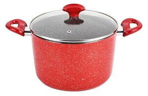Тенджера Oliver Voltz OV54418A20D, вместимост 3.4 l, 20 cm диаметър, алуминий, капак, червена