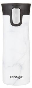 Термочаша Contigo Pinnacle Couture White Marble, 0.42л., неръждаема стомана, бяла