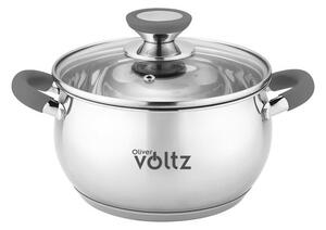 Тенджера Voltz OV51210N20, вместимост 3.5 л, 20 см. диаметър, стомана, с капак, индукция, инокс/сив