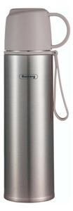 Термос Rosberg R52010F gray, 0.5л., неръждаема стомана, двуслойна вакуумна изолация, капак чаша, сив