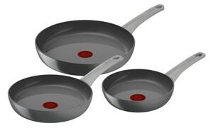 Комплект тигани Tefal C4279132, алуминий, керамично покритие, черен